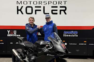Teamchef Klaus Kofler (li.) mit Sohn und Fahrer Andreas