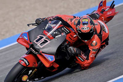 Nicolo Bulega bei seinem Test mit der MotoGP-Ducati