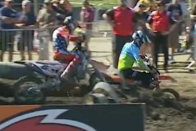 Pancar bremst, RJ Hampshire kracht dem Slowenen ins Heck