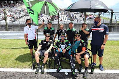 Team Kawasaki: Lowes, Haslam, Rea