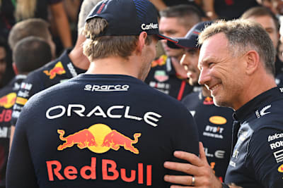 Max Verstappen und Christian Horner