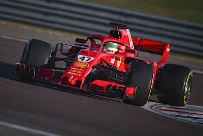 Mick Schumacher Anfang 2021 bei einem Test mit Ferrari
