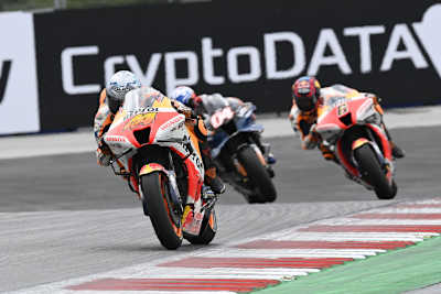 Pol Espargaró im Rennen von Spielberg vor Bradl und Dovizioso