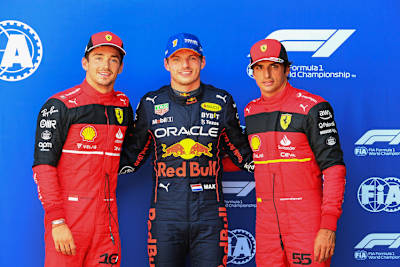 Charles Leclerc, Max Verstappen und Carlos Sainz