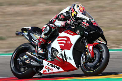 Nakagami am Freitag in Aragón (ohne Kalex-Aluminium-Schwinge)