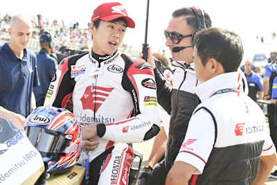 Ai Ogura in der Startaufstellung in Aragón