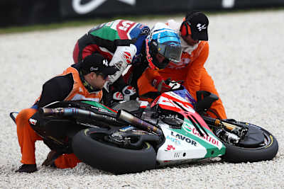 Alex Márquez stürzte am Samstag im FP4