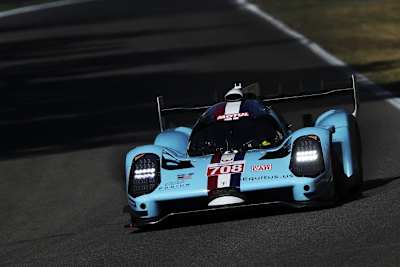 Den Glickenhaus 007 fahren in Sebring Romain Dumas, Ryan Briscoe und Olivier Pla