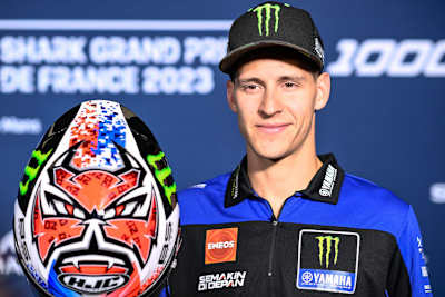 Quartararos besondere Helm-Lackierung für den Heim-GP