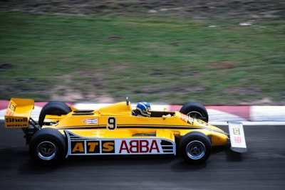 Slim Borgudd 1981 im ATS-Rennwagen