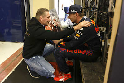 Jos und Max Verstappen 2021 in Abu Dhabi