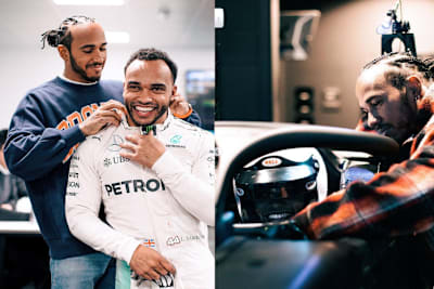 Lewis und Nicolas Hamilton