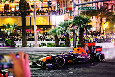 Sergio Pérez auf dem Las Vegas Strip