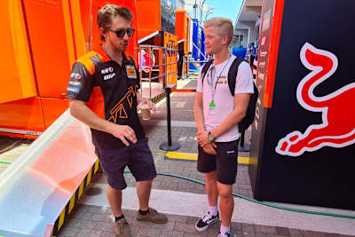 Moto2-Weltmeister Remy Gardner und Kevin Horgmo