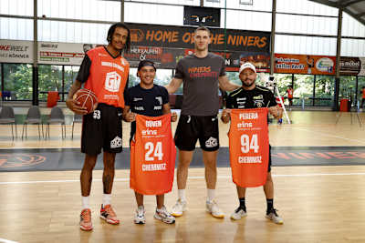 Kevin Yebo, Ayhancan Güven, Jonas Richter und Franck Perera (v.l.n.r.)