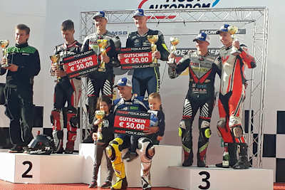 Das Podest nach sechs Stunden