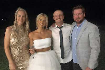 Damian Cudlin mit Jack Miller plus Ruby und Amy (v.re.)