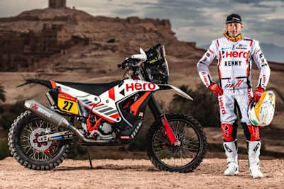 Joaquim Rodrigues holte 2022 den ersten und bisher einzigen Dakar-Etappensieg von Hero