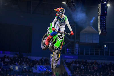 Jonathan Rea und seiner 250er MX-Kawasaki