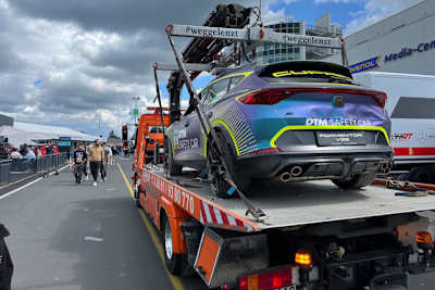 Das Safety Car nach dem Unfall