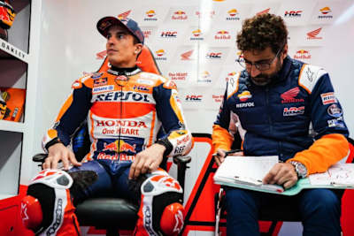 Marc Márquez mit Crew-Chief Santi Hernández
