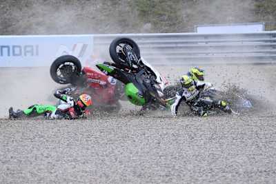 Dominique Aegerter war Opfer einen Startunfalls	