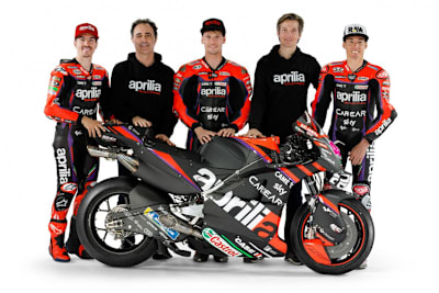 Aleix Espargaró, Massimo Rivola, Romano Albesiano und Maverick Viñales