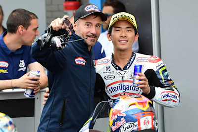 Teamteilhaber Max Biaggi mit dem WM-Vierten Sasaki