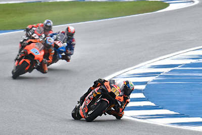 Im Rennen: Brad Binder (33) vor Gardner (87), Rins und Viñales