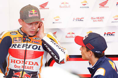 Stefan Bradl mit Marc Márquez