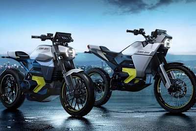 Cam-Am Pulse (links) und Origin: Elektro-Motorräder aus dem kanadischen Bombardier-Konzern