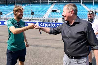 Sebastian Vettel und Martin Brundle