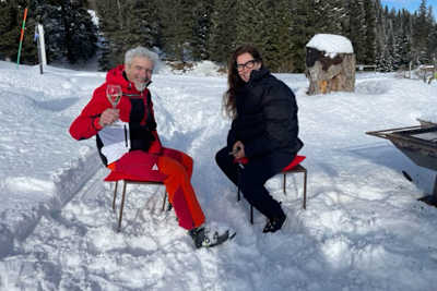 Gigi Dall'Igna und SPEEDWEEK.com-Mitarbeiterin Tammy Gorali