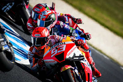 Marc Márquez auf dem Weg zu Platz 2 beim Australien-GP 2022