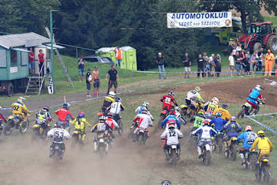Start der Classic Bikes in Ledec nad Sazavou
