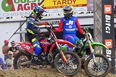 Romain Febvre gewann das Qualifikationsrennen vor Weltmeister Tim Gajser