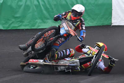 Trotz Sturz auf dem Podium: Sandro Wassermann (li.) und Michael Härtel