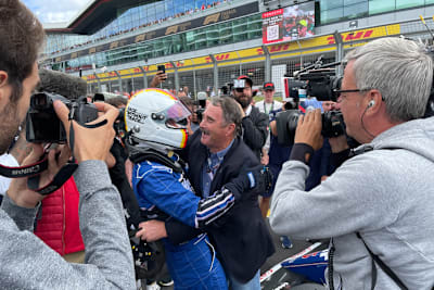 Sebastian Vettel und Nigel Mansell