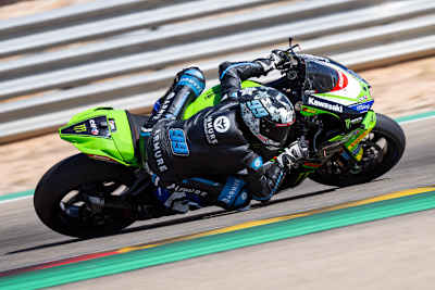 Adrian Huertas auf der Werks-Kawasaki