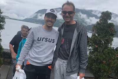 Maverick Viñales mit Dr. Lutz Oeser, Eventmanager ADAC Sachsen