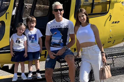 Aleix Espargaró mit seiner Familie in Andorra