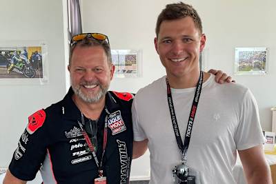 Thomas Dreßen neben Stefan Keckeisen von Intact