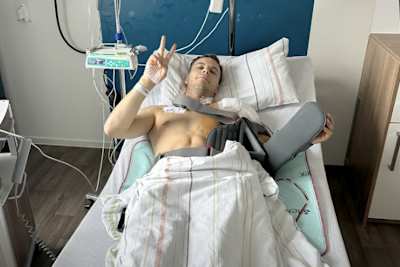 Henry Jacobi nach seiner Schulter-OP