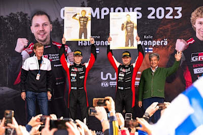 Walter Röhrl, Kalle Rovanperä , Jonne Halttunen und Christian Geistdörfer