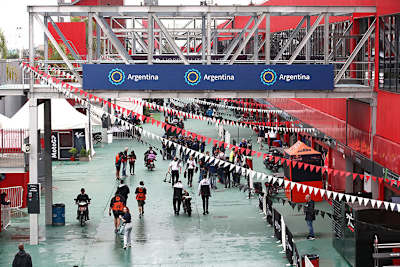 Das Fahrerlager in Las Termas am verregneten Sonntag