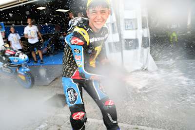 José Antonio Rueda nach seinem JuniorGP-Titelgewinn in Misano