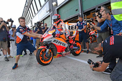 Alle Augen waren am Dienstagvormittag in Misano auf Marc Márquez gerichtet