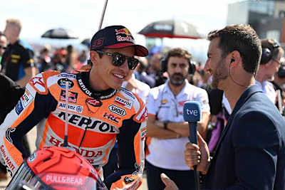 Marc Márquez am Startplatz in Aragón 2022