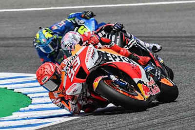 Marc Márquez (93) vor Aleix Espargaró und Joan Mir