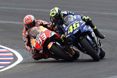 Marc Márquez und Rossi 2018 beim Argentinien-GP: «Er macht es mit Absicht»